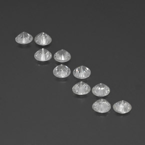 Zircon Gemstone in 4 mm (calibrated) Size for Sale, Zircon Stone in White Color