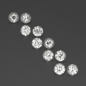 3.99 ct White Zircon Gemstone, Zircon Gem in Diamond-Cut Shape for Sale.