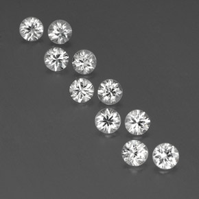 3.90 ct White Zircon Gemstone, Zircon Gem in Diamond-Cut Shape for Sale.