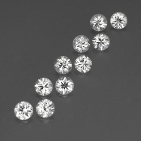 3.90 ct White Zircon Stone, Natural Zircon in Diamond-Cut Shape for Sale