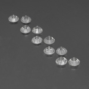 Zircon Gemstone in 4 mm (calibrated) Size for Sale, Zircon Stone in White Color