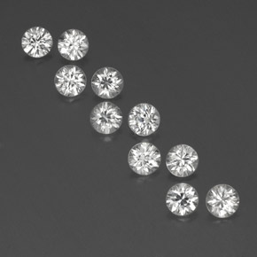3.90 ct White Zircon Gemstone, Zircon Gem in Diamond-Cut Shape for Sale.