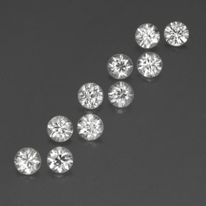 3.90 ct White Zircon Stone, Natural Zircon in Diamond-Cut Shape for Sale