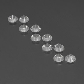 Zircon Gemstone in 4 mm (calibrated) Size for Sale, Zircon Stone in White Color