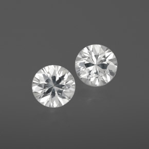 Weiß Zirkon Edelstein - 1.1ct Diamanten-Schliff (ID: 359354)