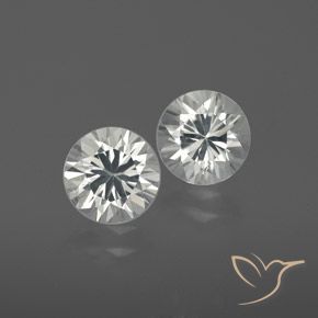 2.42ctw Natural White Zircon, Round, VVS-VS