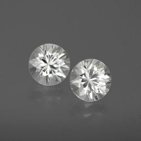 2.38 ctw White Zircon Stones, Natural Zircon in Diamond-Cut Shape for Sale