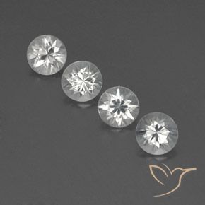 4.72ctw Natural Clear White Zircon, Round, VVS-VS