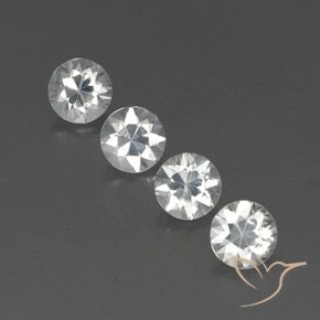 4.59ctw Natural White Zircon, Round, VVS-VS