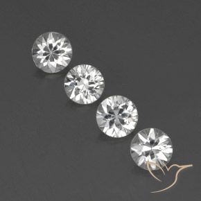 White Zircon Gem - 1.1ct Diamond-Cut (ID: 359591)