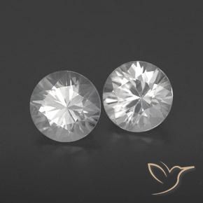 2.43 ct White Zircon, 6.1 mm Diamond Cut From Cambodia, Photo A