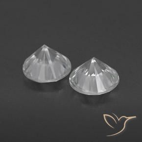 Zircon Gemstones in 6 mm (calibrated) Size for Sale, Zircon Stones in White Color