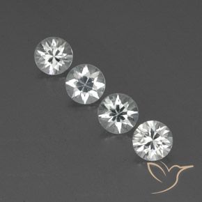 4.23 ct White Zircon, 6 mm Diamond Cut From Cambodia, Photo A