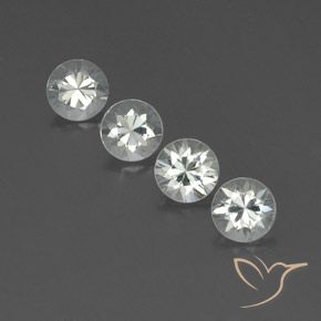 4.79ctw Natural White Zircon, Round, VVS-VS