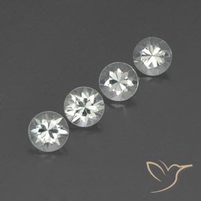 4.79 ctw White Zircon Stones, Natural Zircon in Diamond-Cut Shape for Sale
