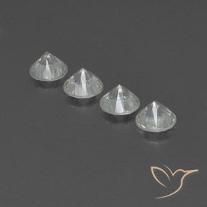 Zircon Gemstones in 6 mm (calibrated) Size for Sale, Zircon Stones in White Color