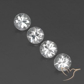 4.49ctw Natural Clear White Zircon, Round, VVS-VS