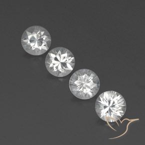 4.18ctw Natural Clear White Zircon, Round, VVS-VS