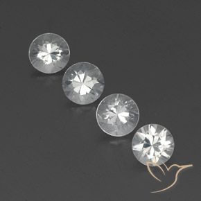 4.71ctw Natural Clear White Zircon, Round, VVS-VS
