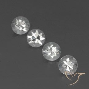 4.55ctw Natural Clear White Zircon, Round, VVS-VS