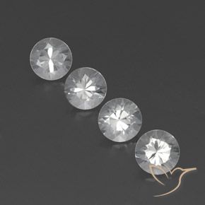 4.91ctw Natural Clear White Zircon, Round, VVS-VS