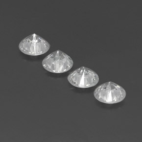 Zircon Gemstone in 6 mm (calibrated) Size for Sale, Zircon Stone in White Color