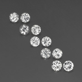 3.79 ct White Zircon Gemstone, Zircon Gem in Diamond-Cut Shape for Sale.