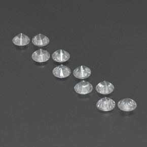 Zircon Gemstone in 4 mm (calibrated) Size for Sale, Zircon Stone in White Color