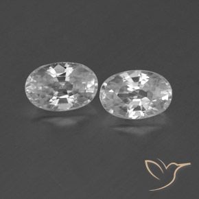 1.64ctw Natural Clear White Zircon, Oval, VVS