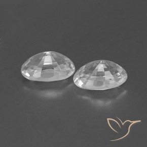 Zircon Gemstones in 6.2 x 4.2 mm Size for Sale, Zircon Stones in Clear White Color