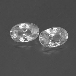1.57 ct White Zircon, 6.2 x 4.1 mm Oval Cut From Cambodia, Photo A