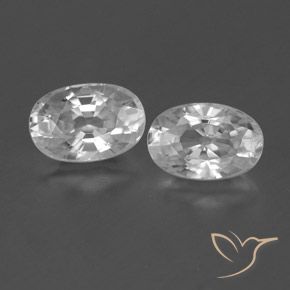 1.71 ct White Zircon, 6.3 x 4.2 mm Oval Cut From Cambodia, Photo A