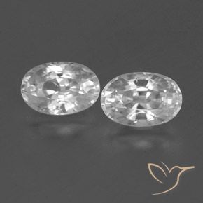 1.66ctw Natural Clear White Zircon, Oval, VVS