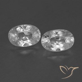 1.72ctw Natural Clear White Zircon, Oval, VVS-VS