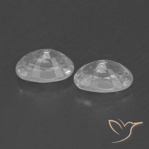 Zircon Gemstones in 6 x 4 mm (calibrated) Size for Sale, Zircon Stones in Clear White Color