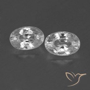 1.62ctw Natural Clear White Zircon, Oval, VVS