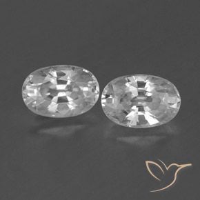 1.66 ct White Zircon, 6.1 x 4.2 mm Oval Cut From Cambodia, Photo A