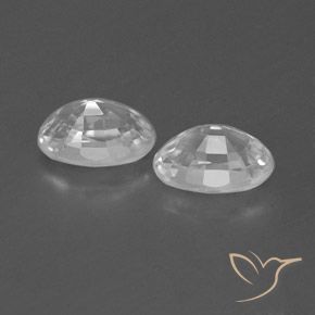 Zircon Gemstones in 6 x 4 mm (calibrated) Size for Sale, Zircon Stones in Clear White Color