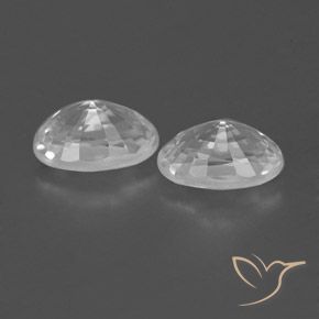 Zircon Gemstones in 6 x 4 mm (calibrated) Size for Sale, Zircon Stones in Clear White Color