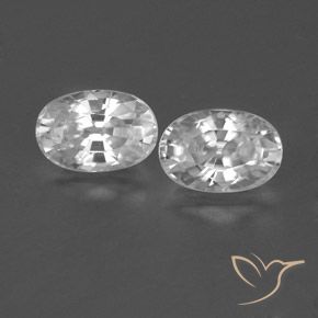 1.67ctw Natural Clear White Zircon, Oval, VVS-VS