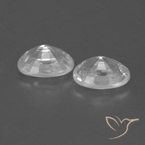 Zircon Gemstones in 6 x 4 mm (calibrated) Size for Sale, Zircon Stones in Clear White Color