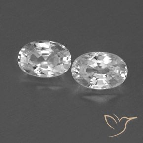 1.59 ct White Zircon, 6.2 x 4.2 mm Oval Cut From Cambodia, Photo A