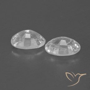 Zircon Gemstones in 6.2 x 4.2 mm Size for Sale, Zircon Stones in Clear White Color