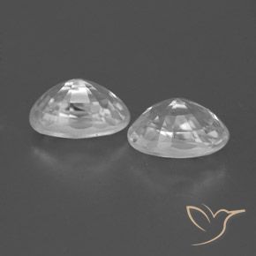 Zircon Gemstones in 6 x 4 mm (calibrated) Size for Sale, Zircon Stones in Clear White Color