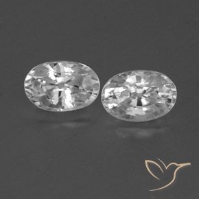 1.66 ct White Zircon, 6.1 x 4.2 mm Oval Cut From Cambodia, Photo A