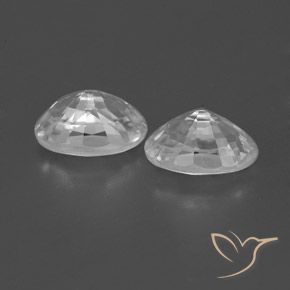 Zircon Gemstones in 6.1 x 4.2 mm Size for Sale, Zircon Stones in Clear White Color