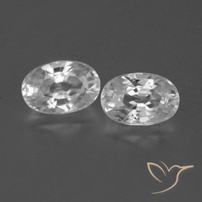 1.75 ct White Zircon, 6.2 x 4.1 mm Oval Cut From Cambodia, Photo A