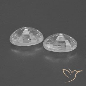 Zircon Gemstones in 6 x 4 mm (calibrated) Size for Sale, Zircon Stones in Clear White Color