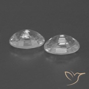 Zircon Gemstones in 6 x 4 mm (calibrated) Size for Sale, Zircon Stones in Clear White Color
