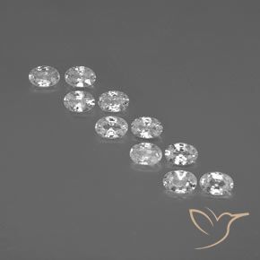 7.24ctw Natural Clear White Zircon, Oval, VVS-VS
